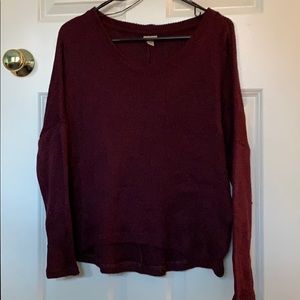 Maroon knit sweater